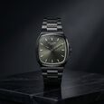 Poze Poze Quartz Analog Green Dial Grey Metal Strap Watch For Men - image number 0