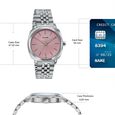 Sonata Vector Dusty Rose-Tone Dial Silver-Tone Bracelet Watch for Men - image number 3
