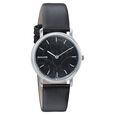 Sonata Silver Lining Black Dial Women Watch With Leather Strap - image number 0