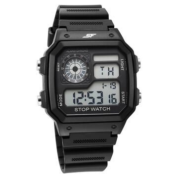 SF Hexa Digital Dial Unisex Watch With Polyurethane Strap