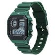 SF Digital Dial Green PU Strap Watch For Unisex - image number 1
