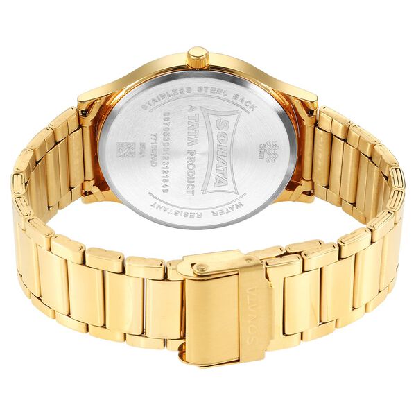 Sonata Quartz Analog with Date Champagne Dial Watch for Men - image number 3