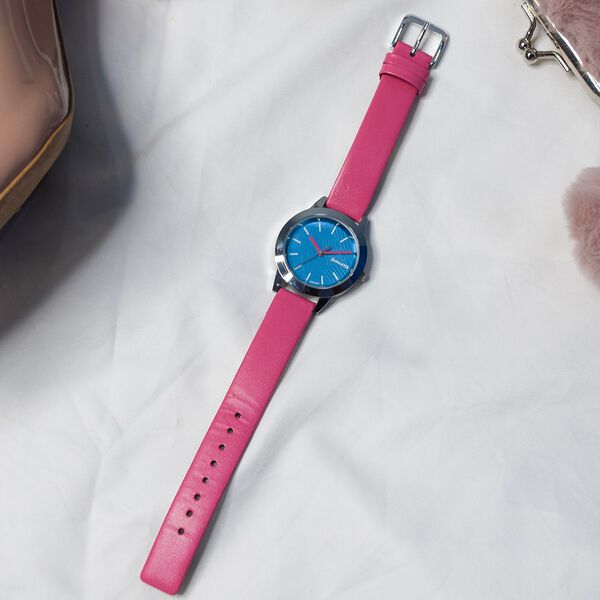 Sonata Splash Blue Dial Women Watch With Leather Strap - image number 5