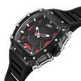 SF Maiden Voyage Sport Watch Black dial And Strap wih red accents Tonneau Shaped Case - image number 2