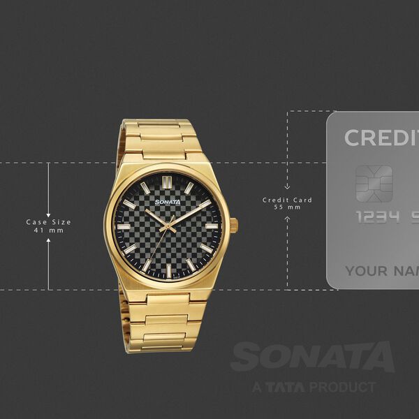 Sonata Festive Quartz Analog Multicoloured Dial Metal Strap Watch For Men - image number 3