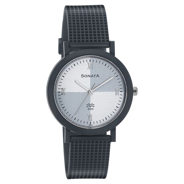 Sonata Quartz Analog Silver Dial Strap Watch for Men - image number 0