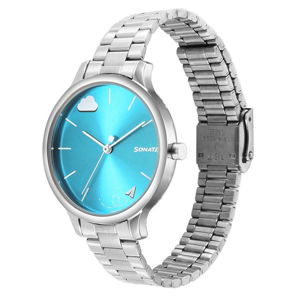 Women's blue face watch on sale