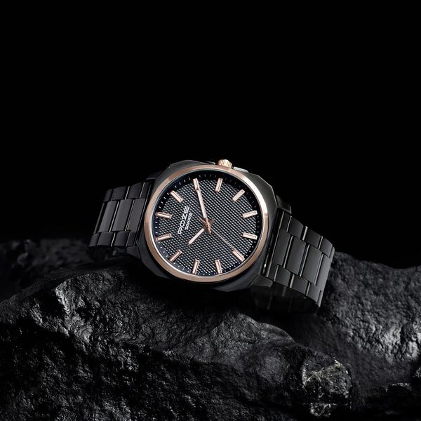 Sonata Poze Quartz Analog Black Dial Black Metal Strap Watch For Men - image number 0