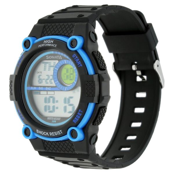 SF Digital Dial Black Plastic Strap Watch for Men - image number 1