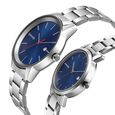 Sonata Quartz Analog with Date Blue Dial Metal Strap Watch for Couple - image number 2
