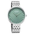 Poze By Sonata Quartz Analog Green Dial Silver Metal Strap Watch For Men - image number 1