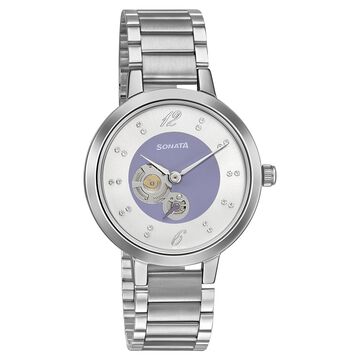 Sonata Unveil Quartz Multifunction Stainless Steel Strap Watch for Women