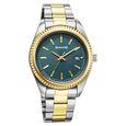 Sonata Festive Quartz Analog with Date Green Dial Metal Strap Watch For Men
