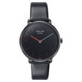 Sonata Sleek Quartz Analog Silver Dial Grey Leather Strap Watch for Women