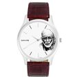 Sonata Quartz Analog White Dial Leather Strap Watch for Men