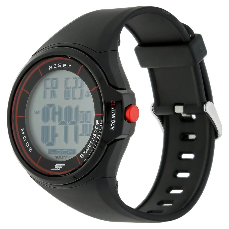 SF Digital Dial Plastic Strap Watch for Men