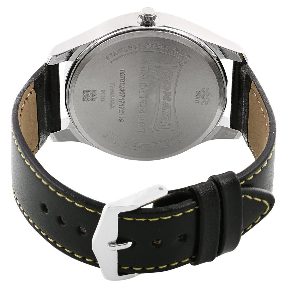 Sonata watch 77063sab price top
