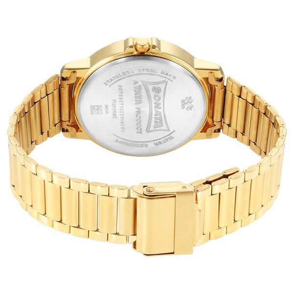 Sonata Traditional Essentials Quartz Analog Silver Dial Stainless Steel Strap Watch for Men - image number 3