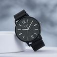 Sonata Poze Quartz Analog Black Dial Mesh Strap Watch for Men