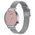 Sonata Elegent Essentials Quartz Analog Pink Dial Stainless Steel Strap Watch For Women - image number 2