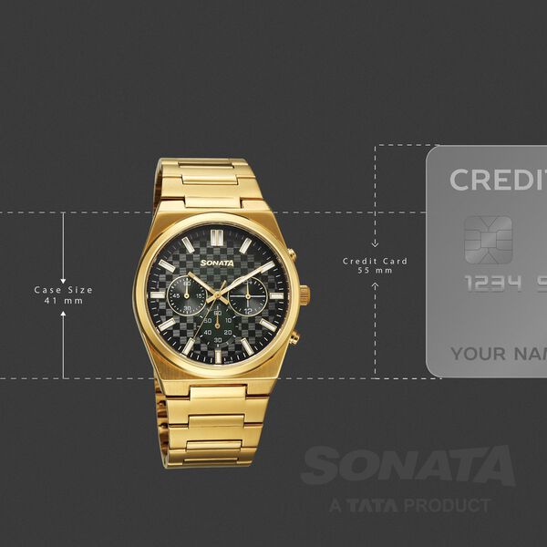 Sonata Festive Quartz Analog Multicoloured Dial Metal Strap Watch For Men - image number 3