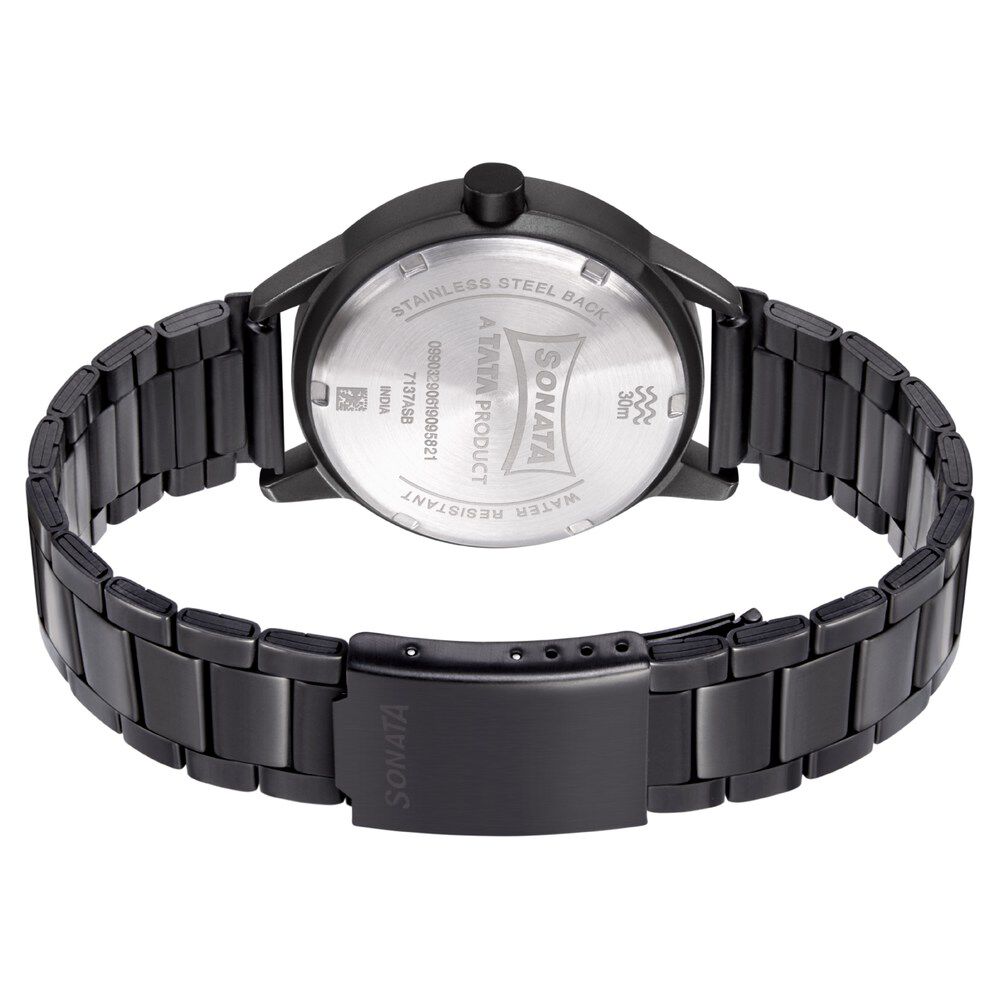 Sonic black metal watches best sale