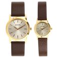 Sonata Quartz Analog Silver Dial Stainless Steel Strap Watch for Couple