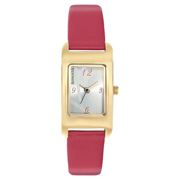 Sonata Quartz Analog Silver Dial Strap Watch for Women - image number 0