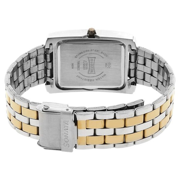 Sonata Quartz Analog Champagne Dial Stainless Steel Strap Watch for Men - image number 3