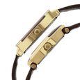Sonata Quartz Analog Champagne Dial Leather Strap Watch for Couple - image number 2