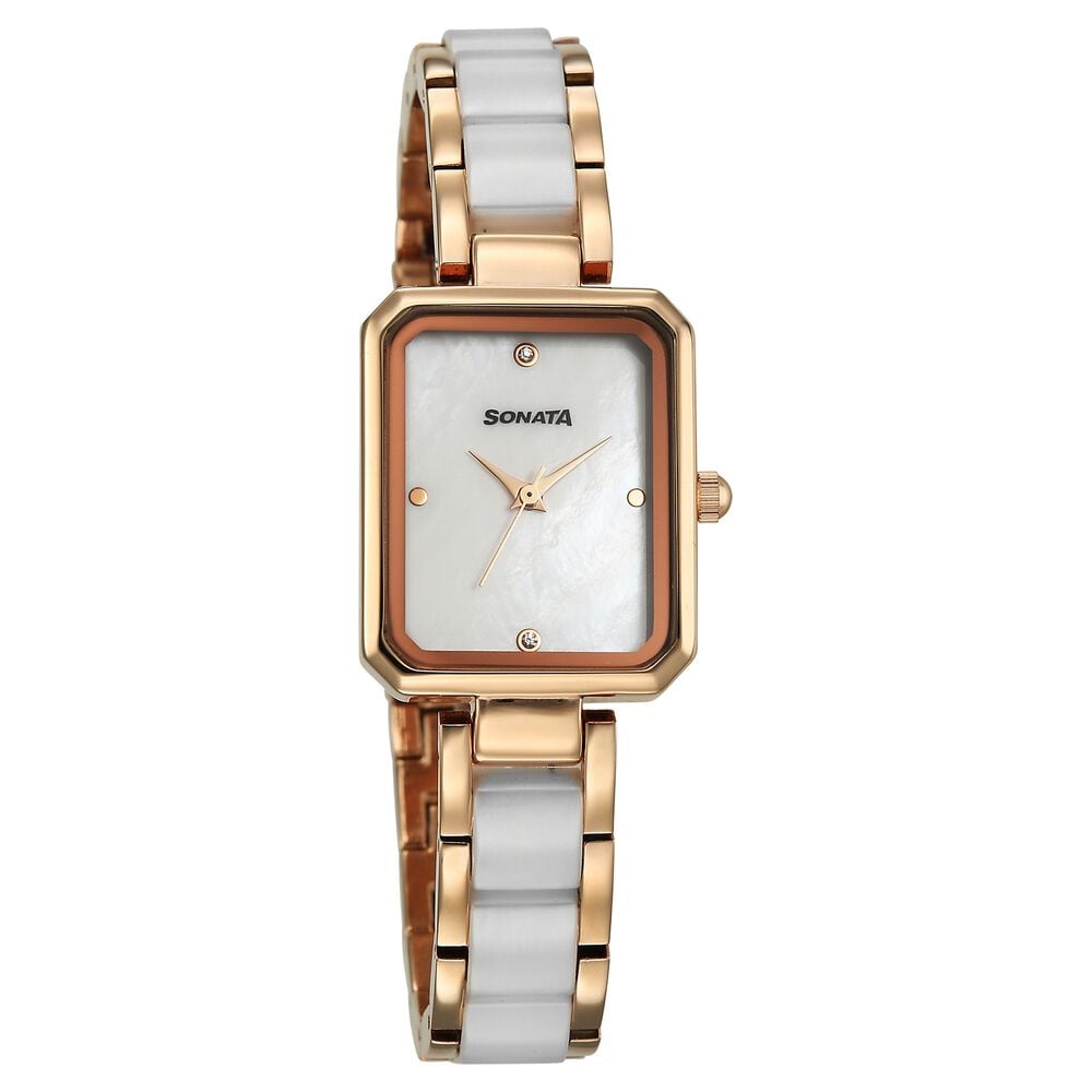 Sonata Festive Quartz Analog White Dial Metal & Plastic Strap Watch For Women-picture-21