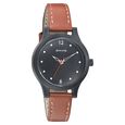 Sonata Essentials Black Dial Women Watch With Leather Strap - image number 0