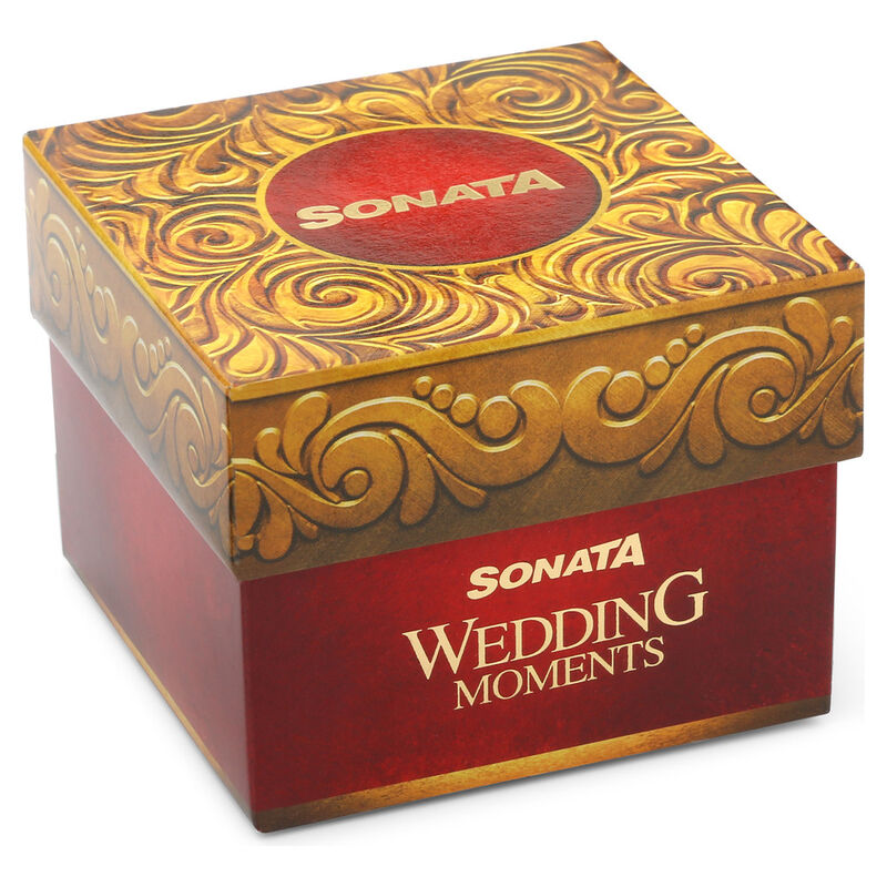 Sonata Quartz Analog Champagne Dial Metal Strap Watch for Women - image number 2