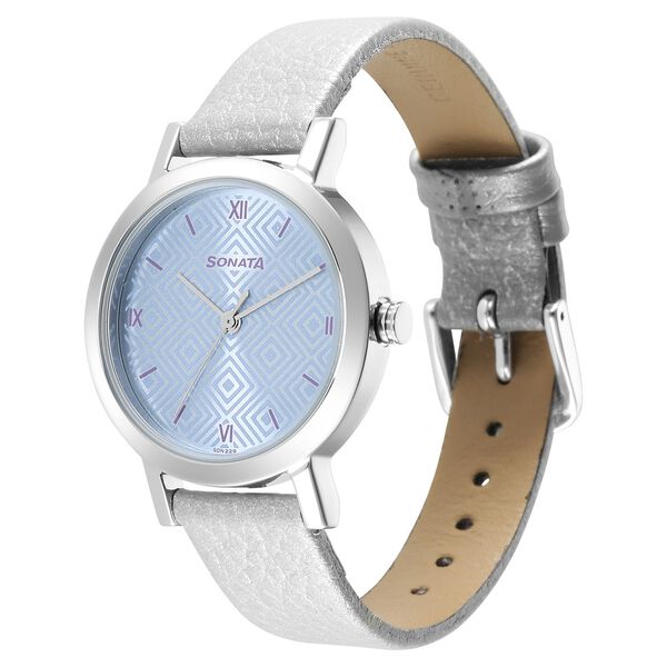 Sonata Ladies Essentials Blue Dial Leather Strap Watch for Women - image number 1