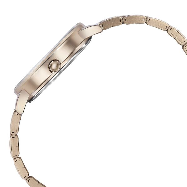Sonata Poze Quartz Analog Khaki Dial Brown Color Stainless Steel Strap Watch For Women - image number 4