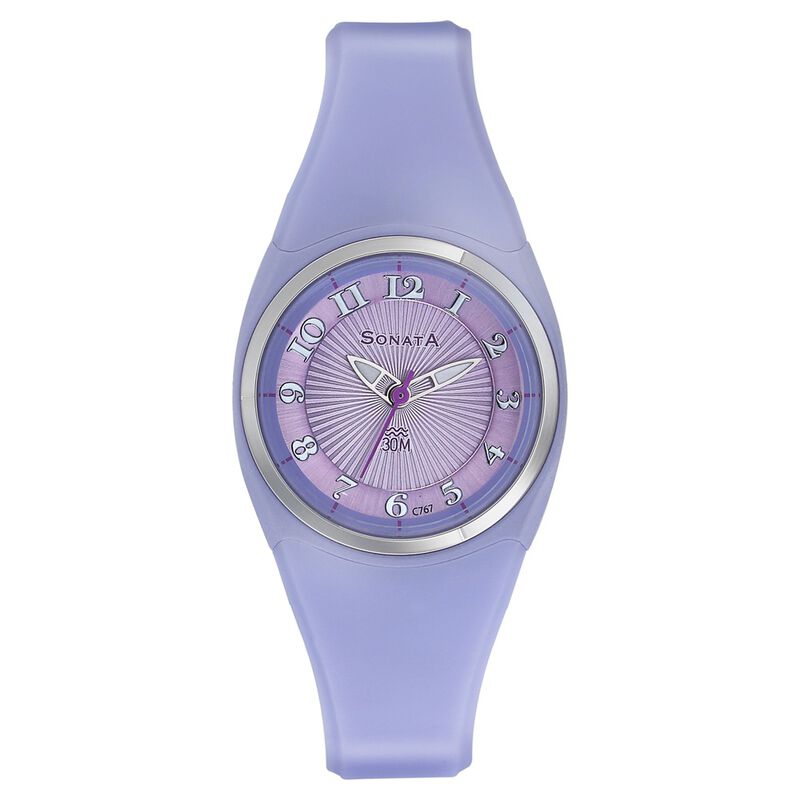 Sonata Quartz Analog Purple Dial Plastic Strap Watch for Women - image number 0