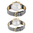 Sonata Alloy Pairs Quartz Analog Silver Leather Strap for Couple - image number 3