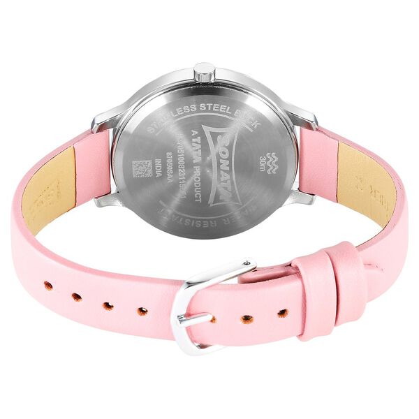 Sonata Blush Quartz Analog Pink dial Leather Strap Watch for Women - image number 3