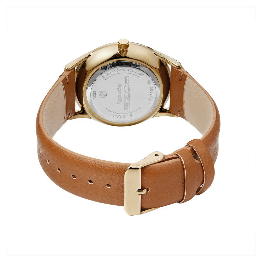 Quartz best sale leather watch