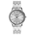Sonata Quartz Analog Silver Dial Leather Strap Watch for Men
