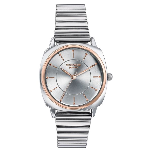 Sonata Poze Quartz Analog Silver Dial Silver Colour Stainless Steel Strap Watch For Women - image number 2