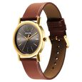 Sonata Classic Quartz Analog Grey Dial Brown Leather Strap Watch for Men - image number 1