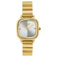 Poze By Sonata Quartz Analog Silver Sunray Dial Golden Stainless Steel Strap Watch For Women - image number 1
