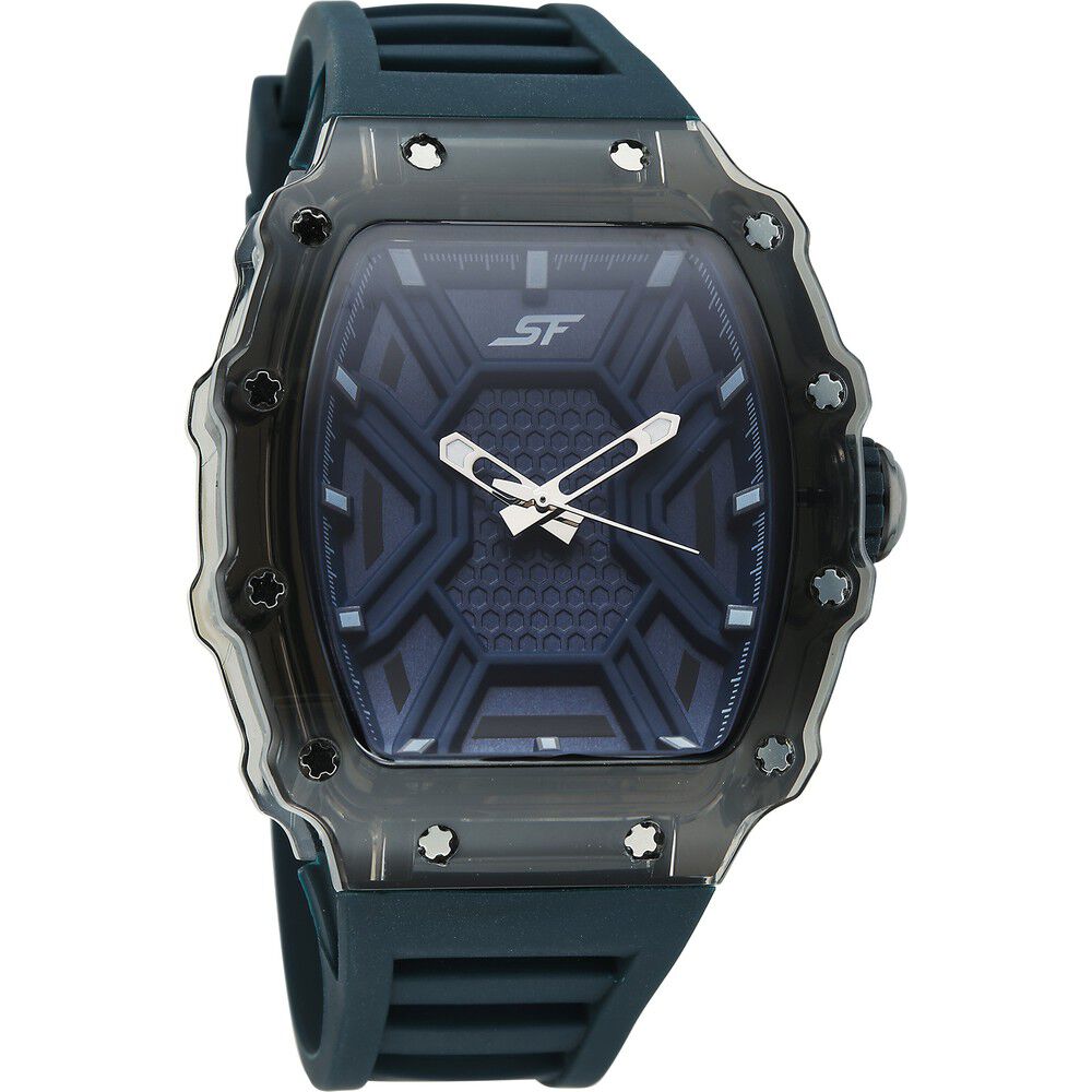 sonata SF Maiden Voyage Sport Watch Blue Dial And Strap Tonneau Shaped Case-picture-31