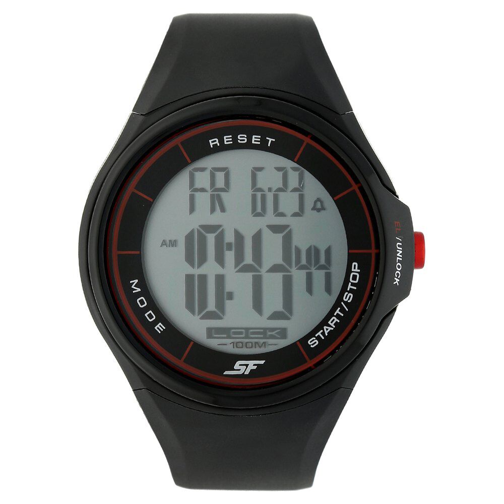 SF Digital Dial Plastic Strap Watch for Men