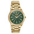 Poze By Sonata Quartz Analog Green Dial Gold Metal Strap Watch For Men - image number 2