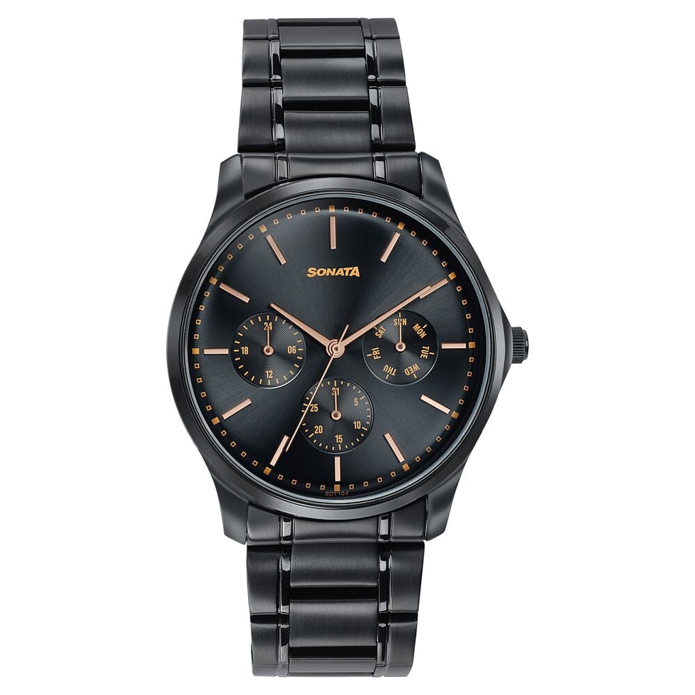 Sonata Men's Work Wear black Watch - Premium Multifunction design for everyday style-picture-28