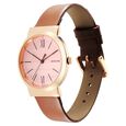 Sonata Essentials Pink Dial Leather Strap Watch for Women - image number 1