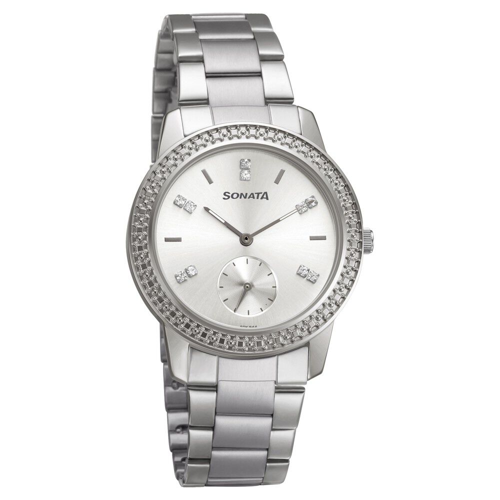 Sonata silver discount watches for ladies
