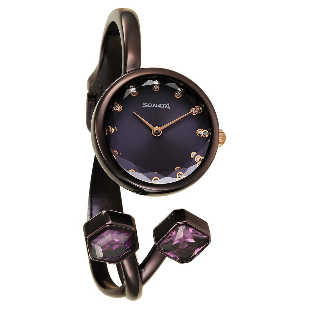 Sonata Aura Quartz Analog Purple Dial Purple Stainless Steel Strap Watch For Women-picture-22